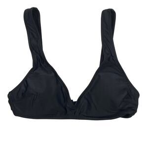 Aerie Bikini Top Womens Size XS Scoop Black NWT Removable Pads Minimalist